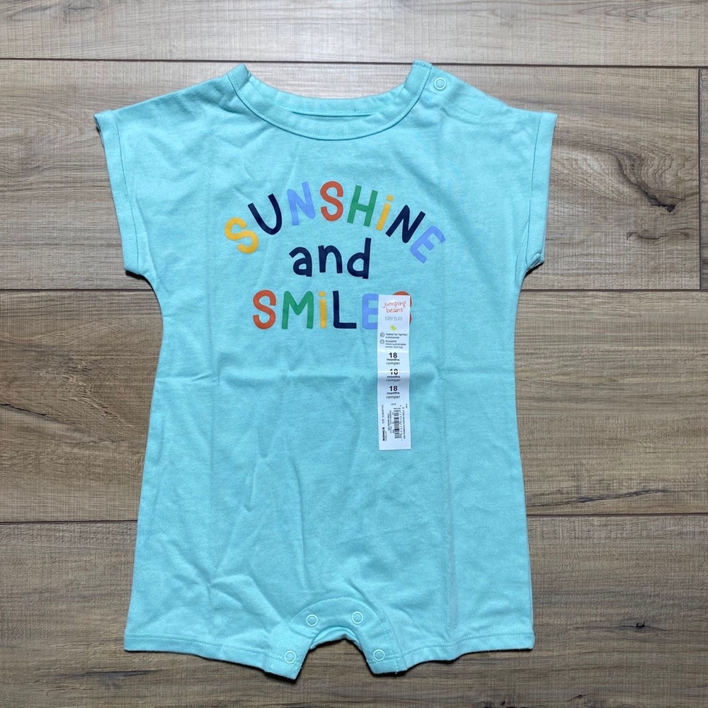 Jumping Beans Baby Girls Baby Bean‎ Sunshine And Smiles Short Sleeve Romper 18M